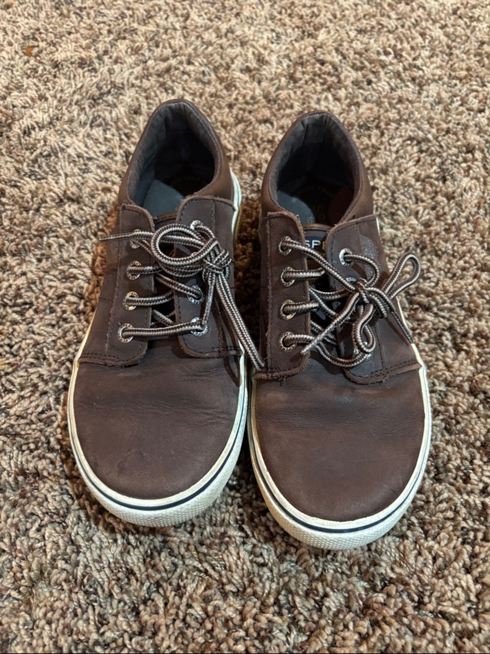 Sperry Boy’s Size 3M Casual Brown Low-Top Shoes